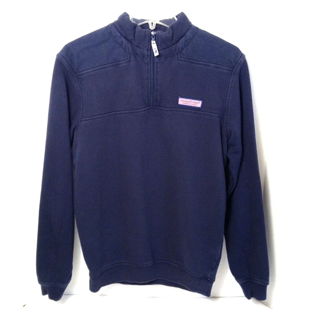 Vineyard Vines 1/4 Quarter Zip Sweater Mn XS Blue Preppy Athleisure Outdoor Cozy